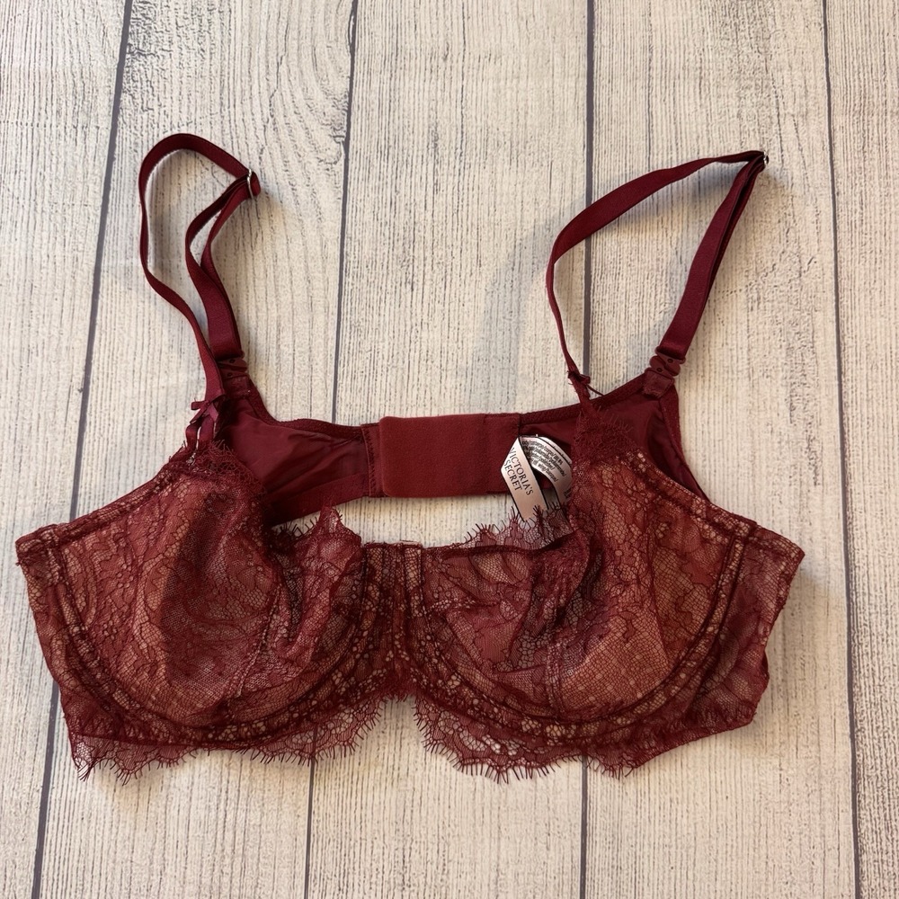 Victoria's Secret Dream Angels Wicked Demi Red Lace Bra 36C Sexy
